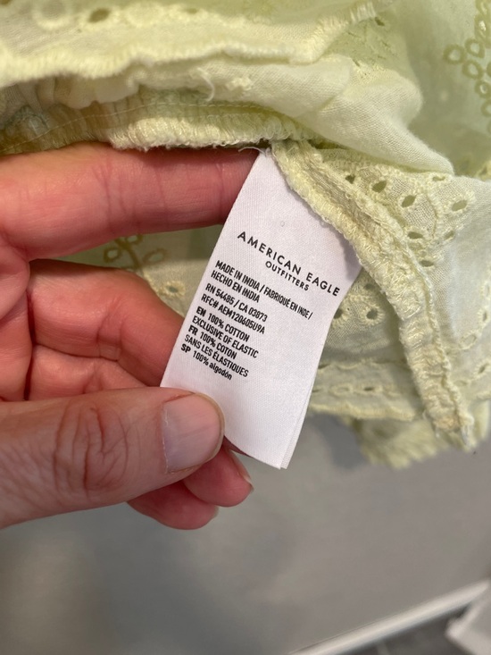 American Eagle Outfitters Size XL Women's Bright Green Crop-top Cotton - Picture 6 of 8